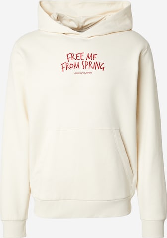 Felpa 'JOROBJECT' di JACK & JONES in bianco: frontale