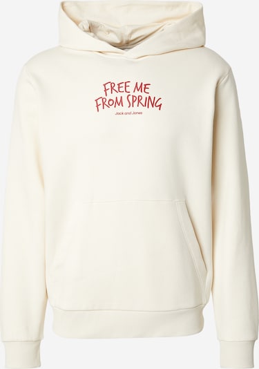 JACK & JONES Collegepaita 'JOROBJECT' värissä tummanpunainen / valkoinen, Tuotenäkymä