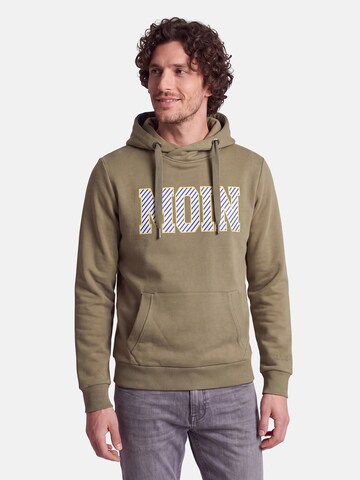 salzhaut Sweatshirt 'Heff - Moin' in Green: front