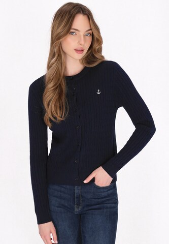 DreiMaster Maritim Gebreid vest in Blauw