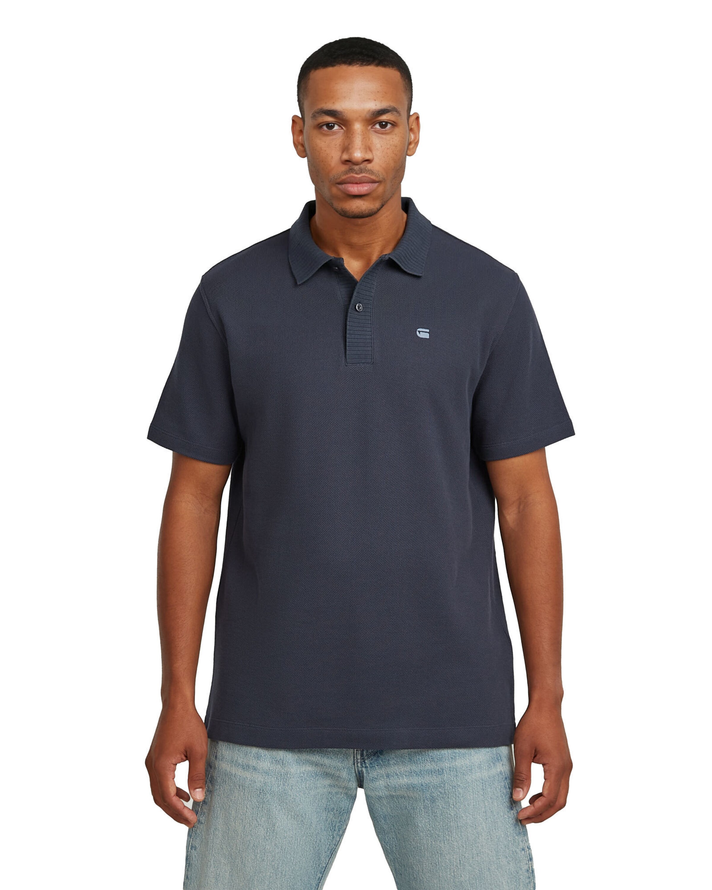 G-STAR Poloshirt in Blau: Vorderseite