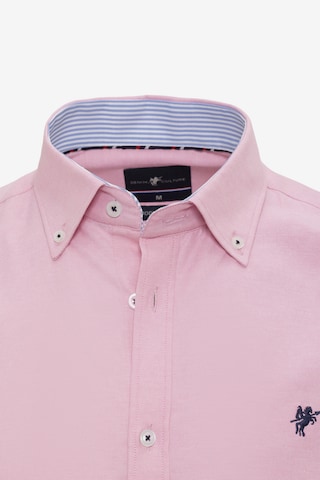 DENIM CULTURE Regular fit Button Up Shirt 'Erling' in Pink