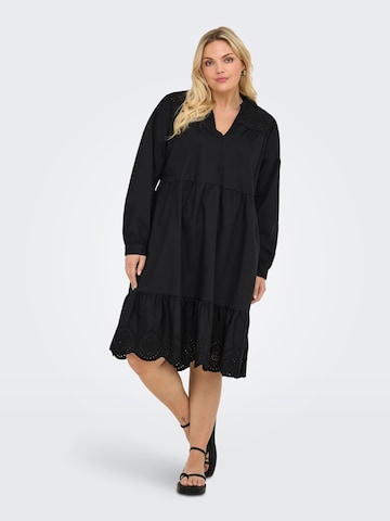 ONLY Carmakoma Shirt dress in Black: front