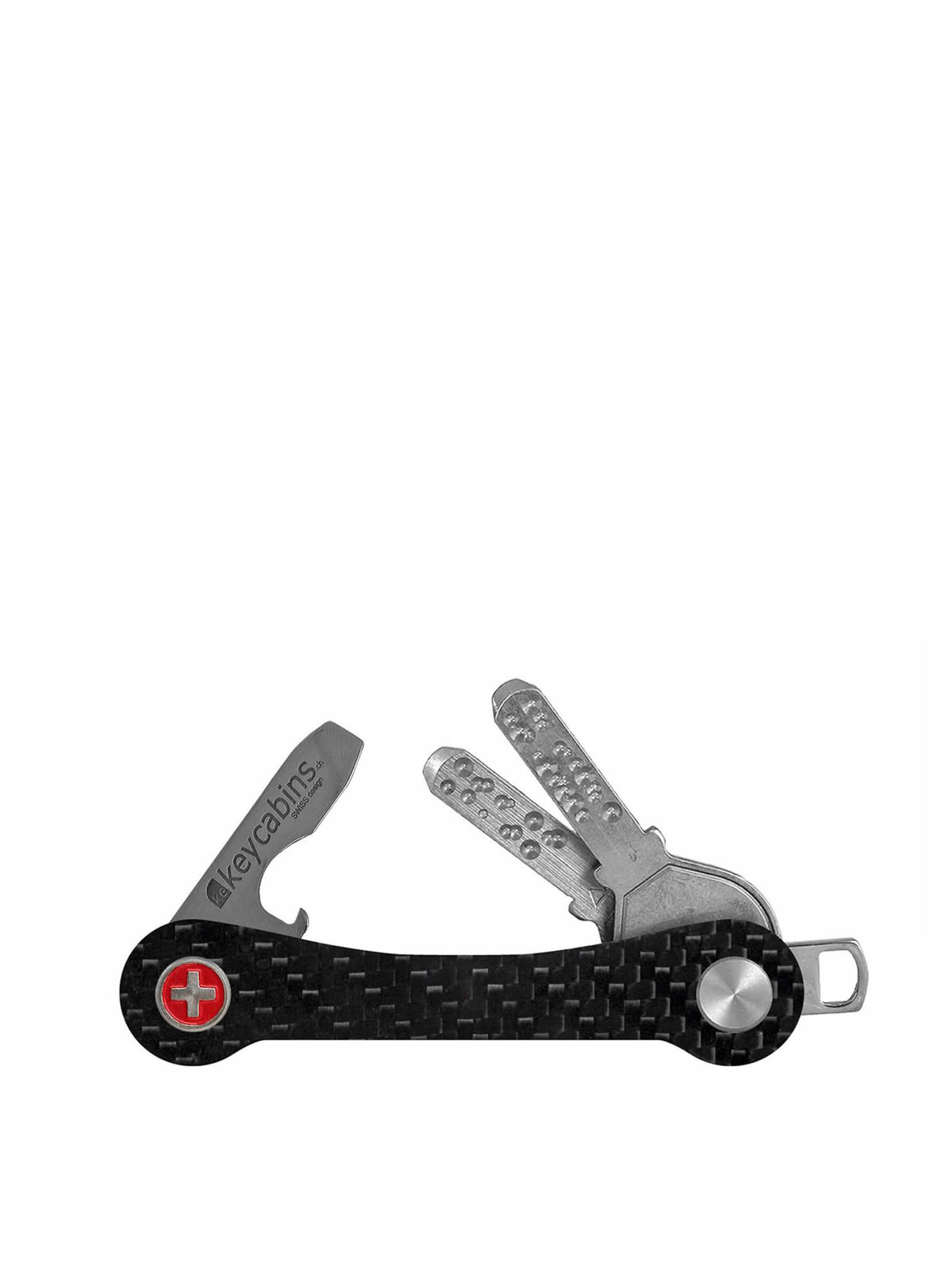 keycabins Sleutelhanger 'Carbon' in Zwart: voorkant