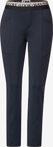 STREET ONE Loose fit Cargo Pants in Blue: front