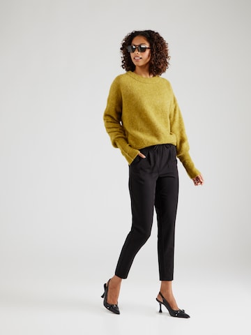 VERO MODA Tapered Bandplooibroek 'AVA' in Zwart