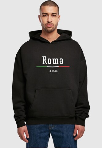 Merchcode Sweatshirt 'Roma X' in Zwart: voorkant