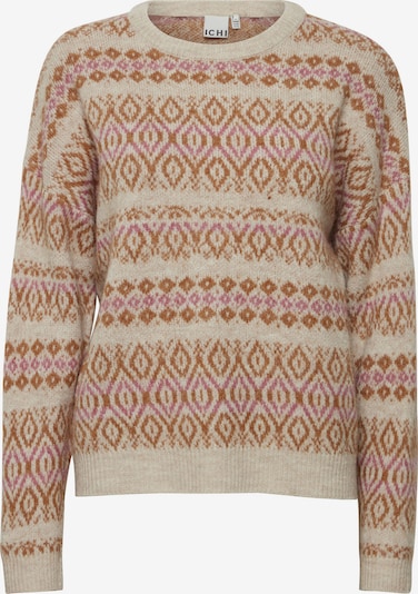 Megztinis 'POVOKE' iš ICHI, spalva – smėlio spalva / rusva / purpurinė, Prekių apžvalga