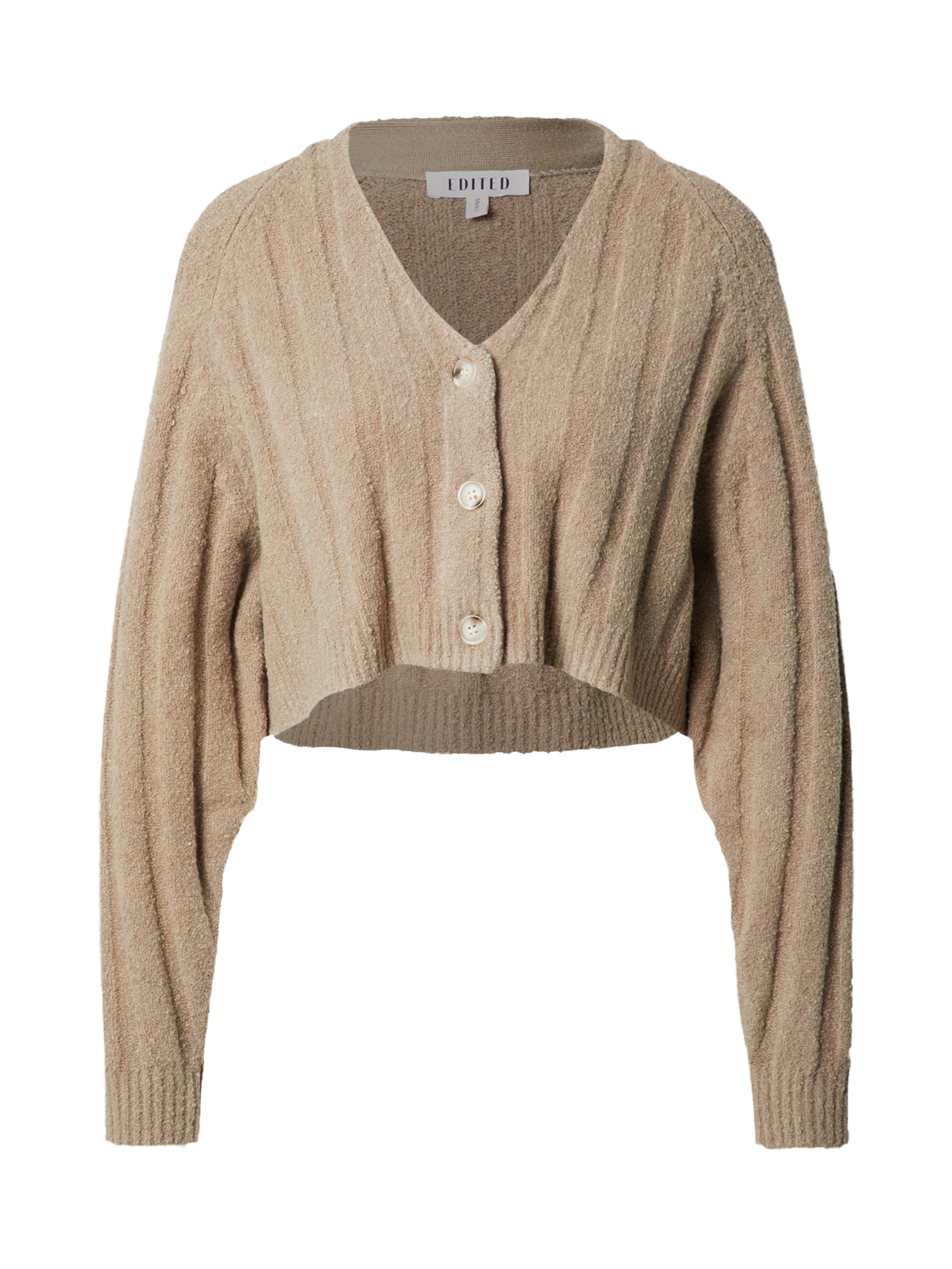 EDITED Knit Cardigan 'Geena' in Beige: front