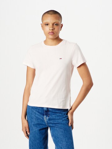 Tommy Jeans Koszulka w kolorze różowy: przód