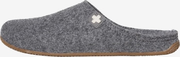 Living Kitzbühel Hausschuh 'Filz - Schweizer Kreuz' in Grau: Vorderseite