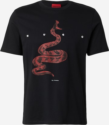 T-Shirt 'Discorb' HUGO en noir : devant