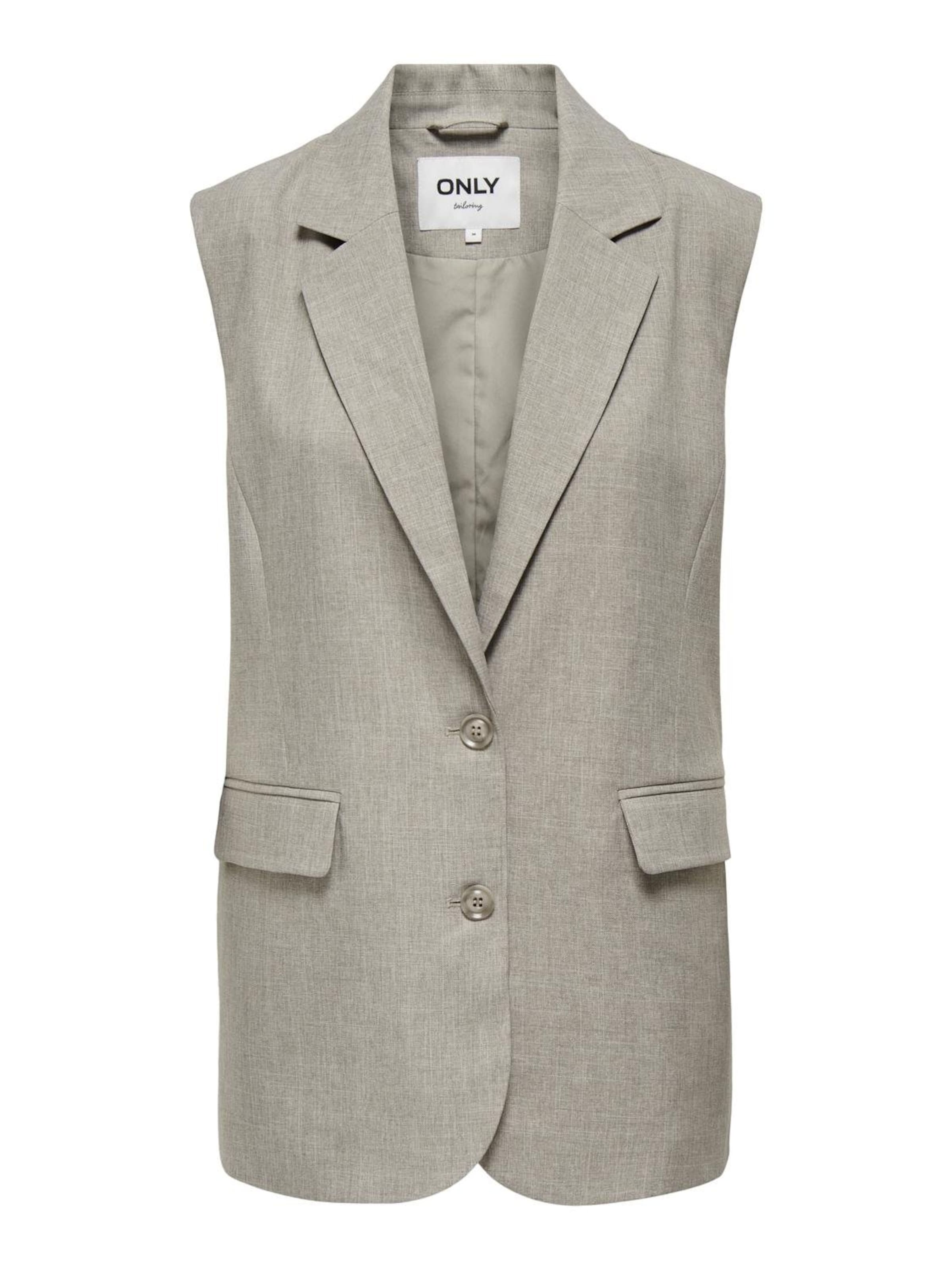 ONLY Anzugweste 'LINDA' in Grau: Vorderseite