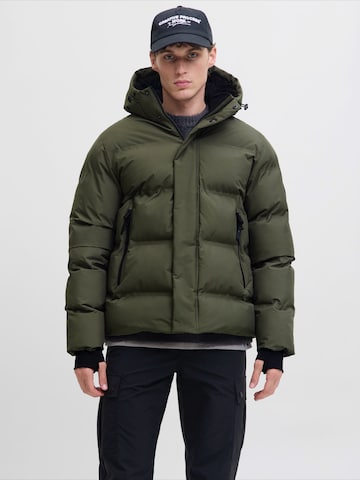 JACK & JONES Zimní bunda 'JCOFusion' – zelená: přední strana
