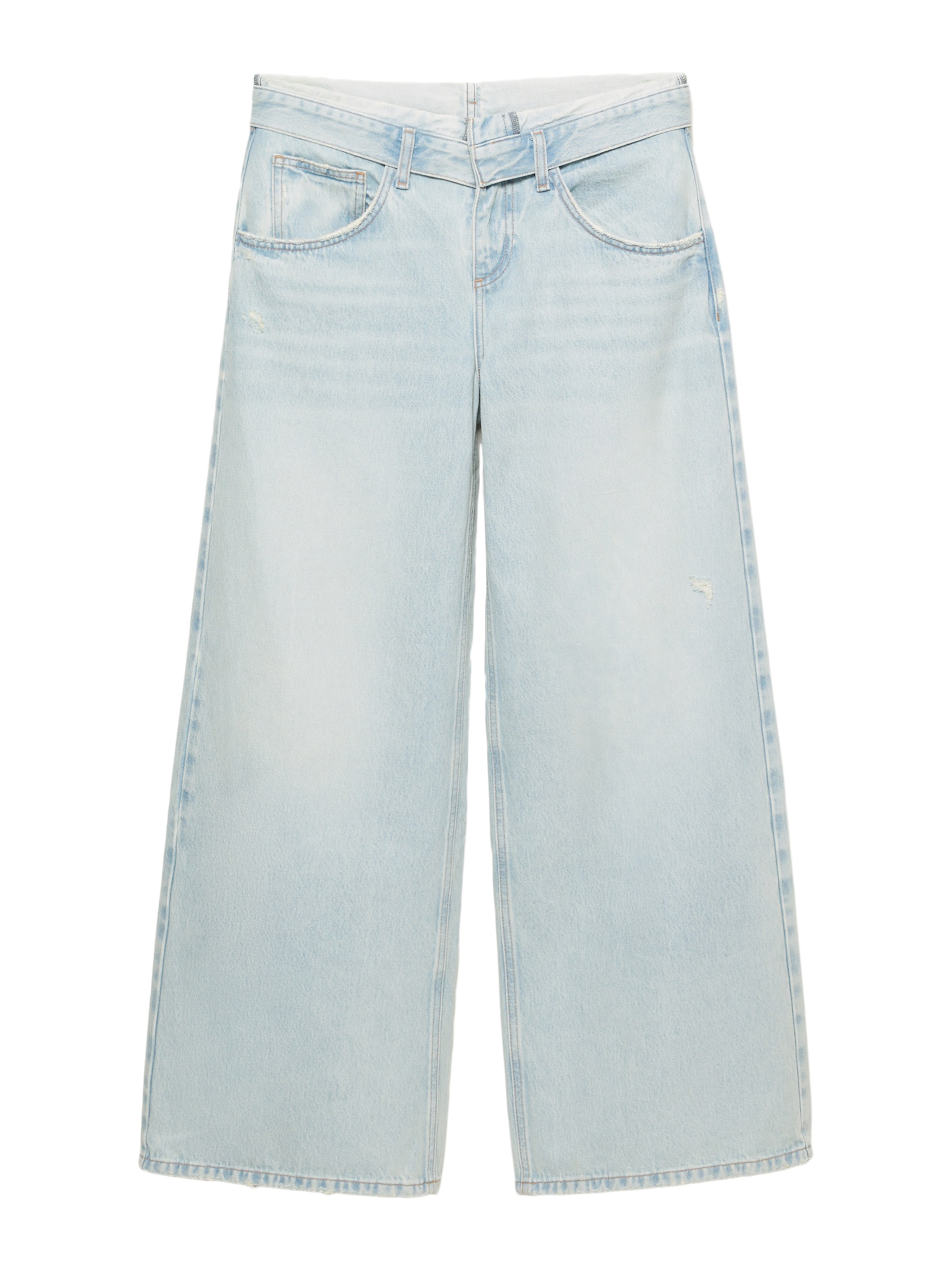 Pull&Bear Baggy Džíny – modrá: přední strana