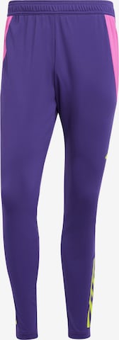 ADIDAS PERFORMANCE Tapered Workout Pants 'Generation Predator' in Purple: front