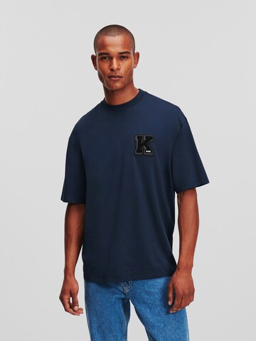 Karl Lagerfeld T-shirt 'Athleisure' i svart: framsida
