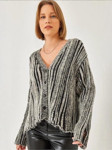 Bianco Lucci Gebreid vest in Grijs