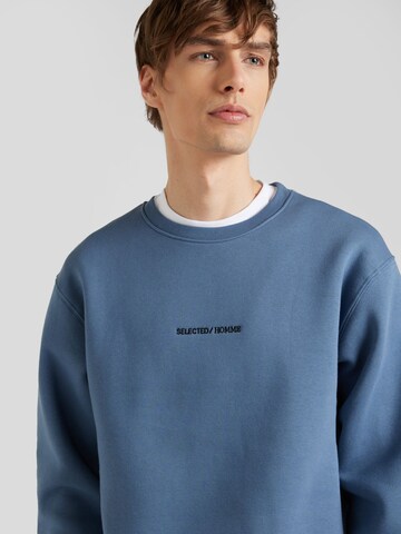 SELECTED Sweatshirt 'HANKIE' in Blau