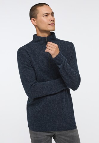 MUSTANG Sweater ' Style Emil T Zipper ' in Blau: predná strana