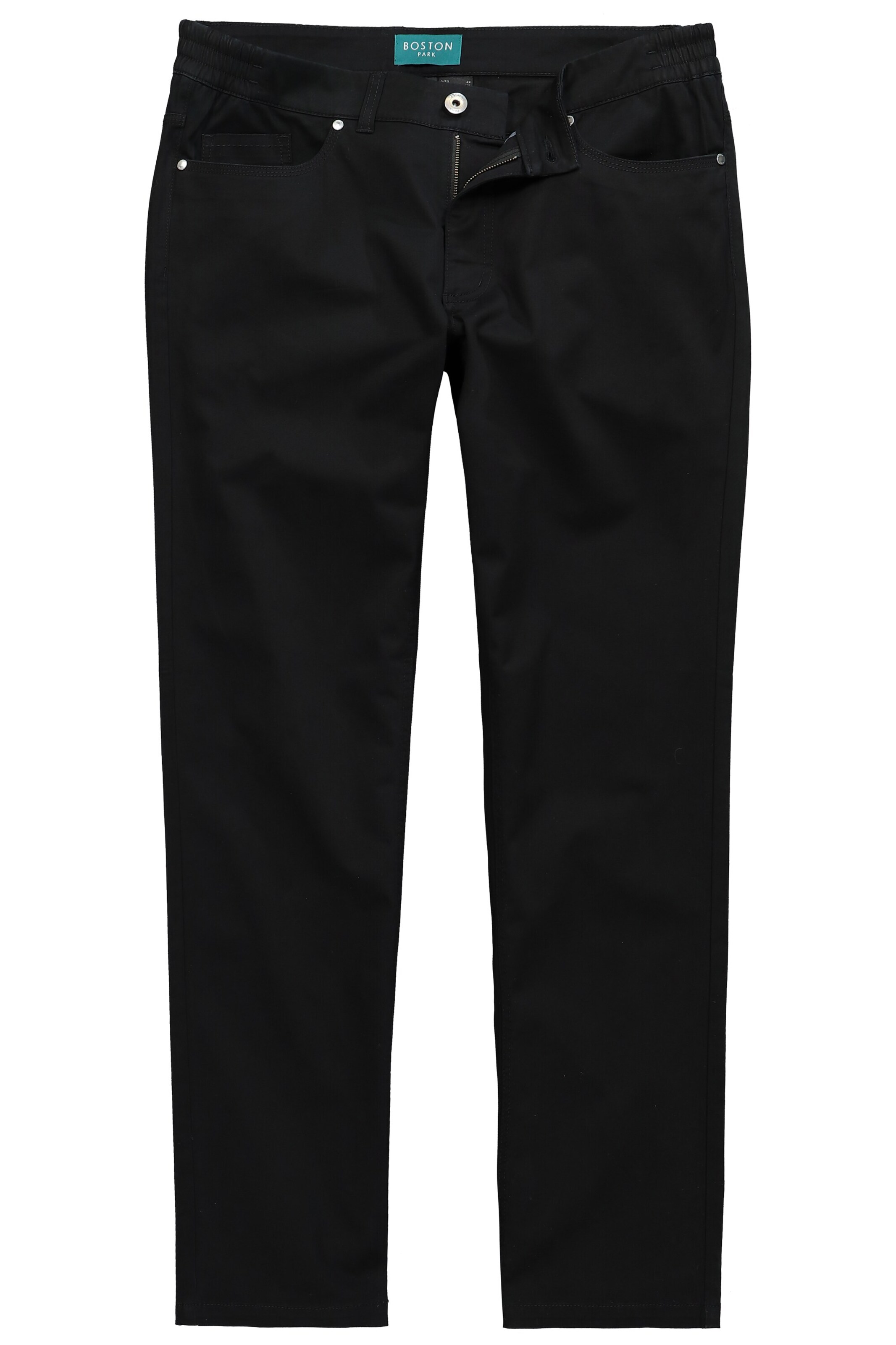 Boston Park Broek in Zwart: voorkant