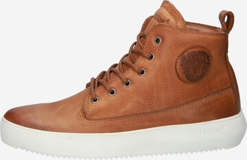 BLACKSTONE - Sapatilhas altas 'Aspen YG25' em castanho: frente