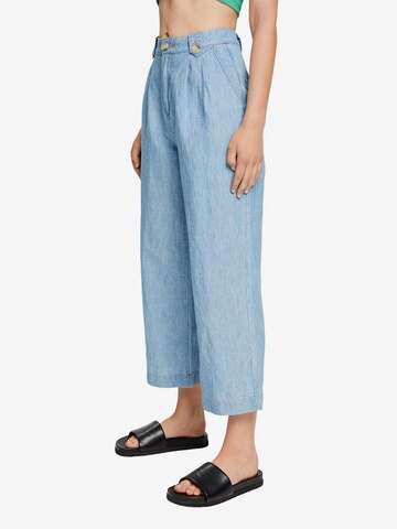 ESPRIT Loose fit Pleated Jeans in Blue