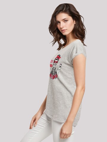 T-shirt 'Anti Valentinstag Roses are red' F4NT4STIC en gris
