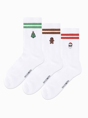 Occulto Sportsocken 'Rudi'‌‌‌‌‌‌‌ in Weiß: Vorderseite