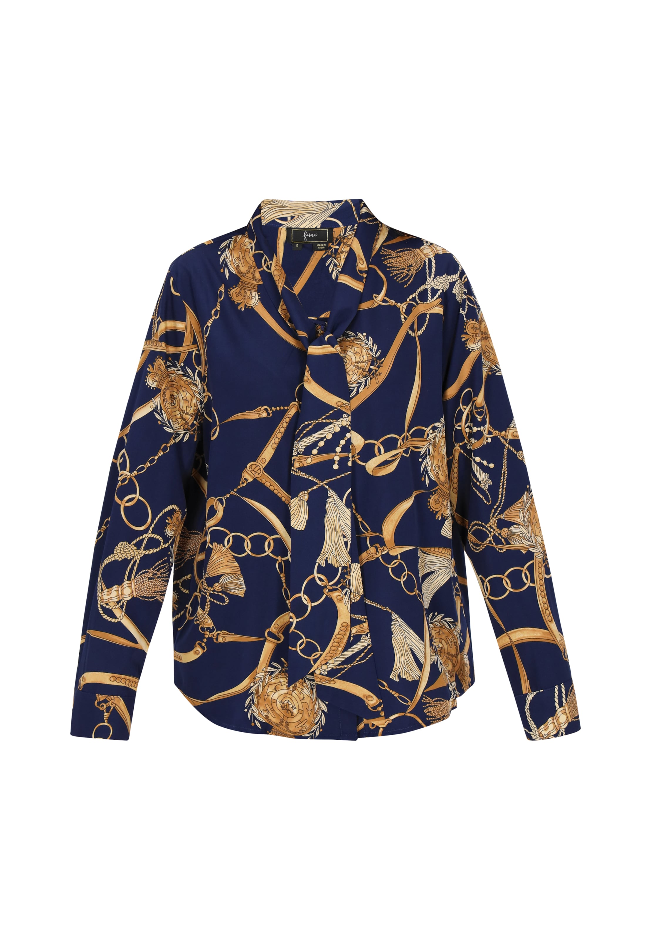 faina - Blusa en azul: frente