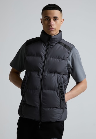 Gilet 'Zimino Puffer' Zavetti Canada en gris : devant