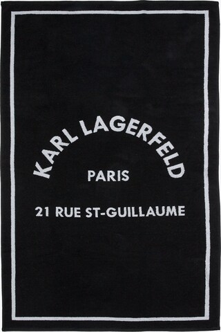 Karl Lagerfeld - Toalla de playa en negro: frente