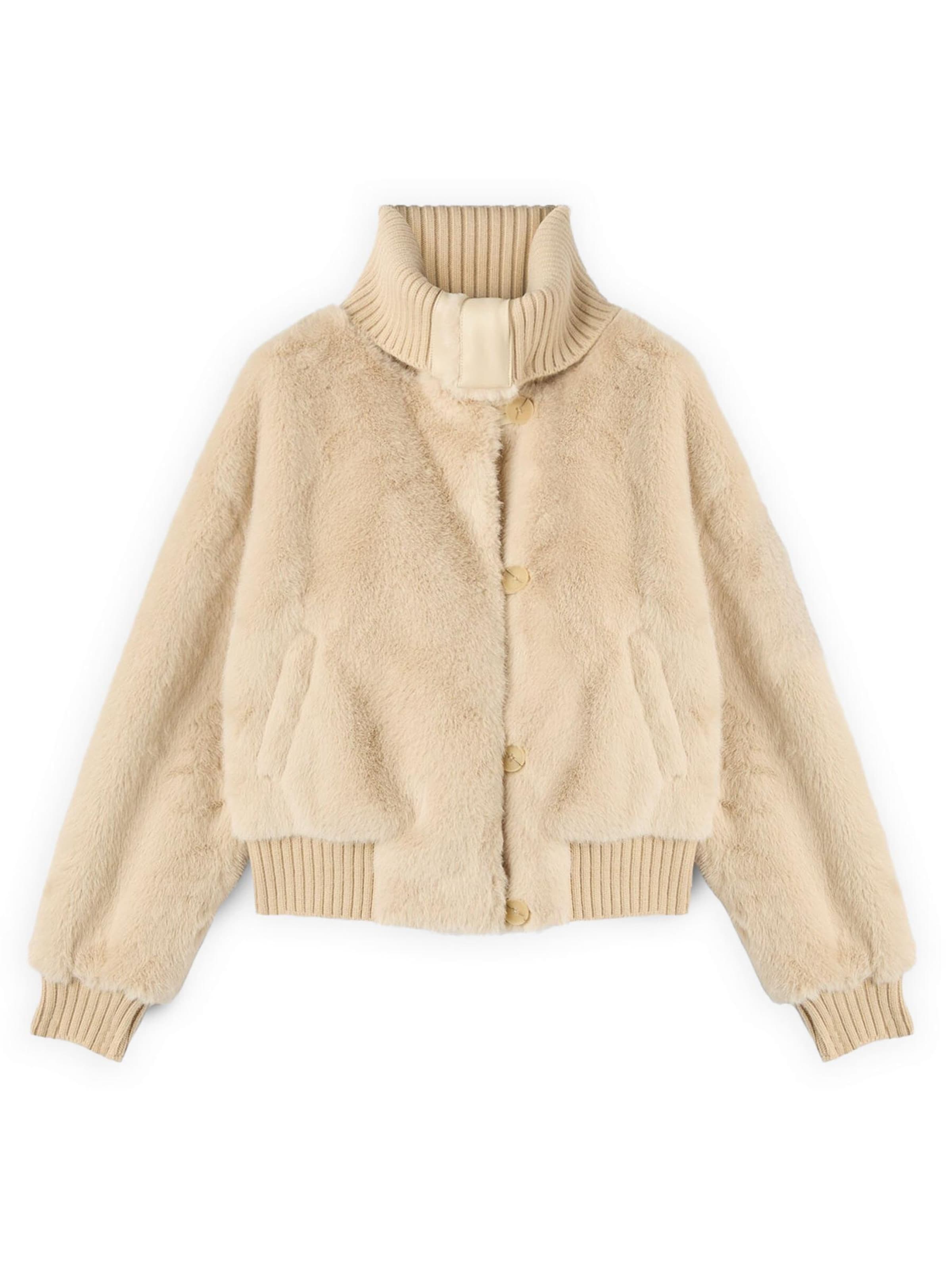 Manteau d’hiver MOTIVI en beige : devant