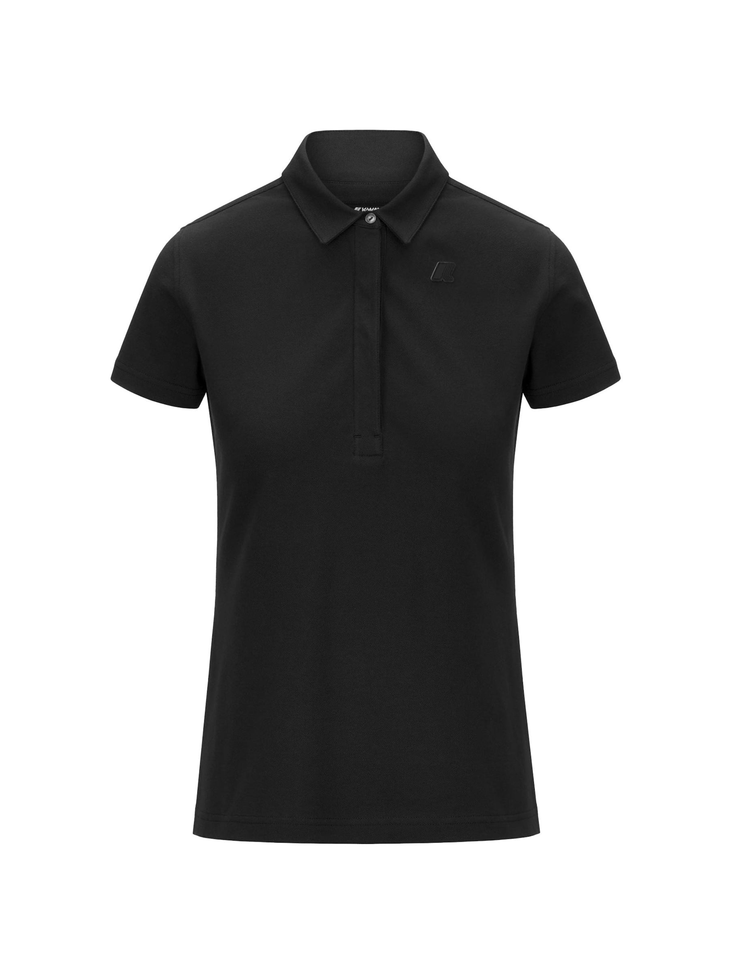 K-Way Shirt 'K-WAY AMDEA PIQUE SLIM T-Shirt e Polo' in Zwart: voorkant