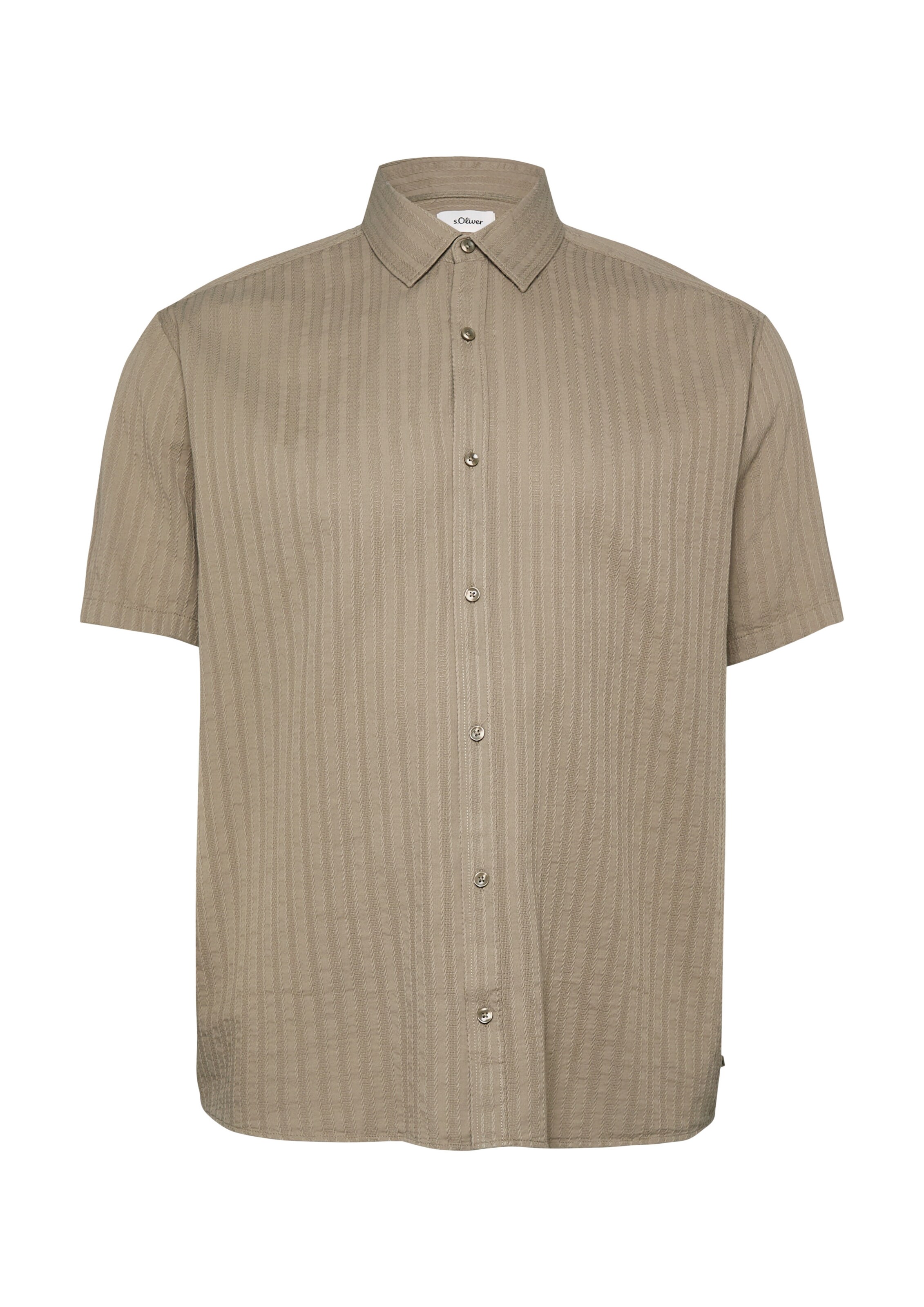 s.Oliver Regular fit Overhemd in Bruin: voorkant