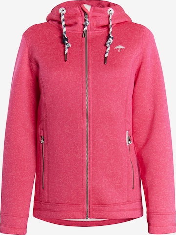 Veste en polaire Schmuddelwedda en rose : devant