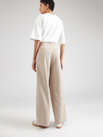 minimum Wide Leg Bukser med lægfolder i beige