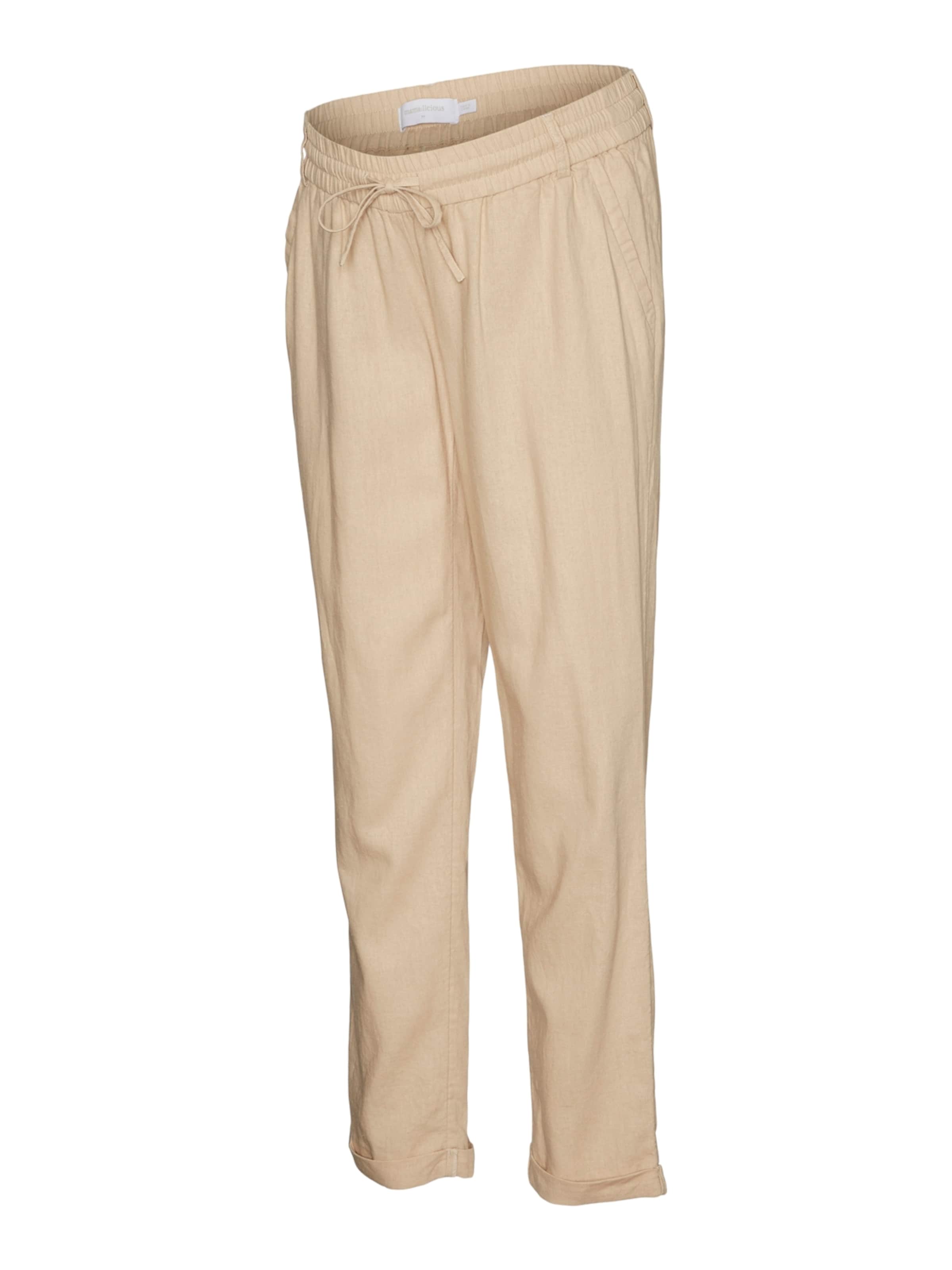 MAMALICIOUS - regular Pantalón 'MLBeach' en beige: frente