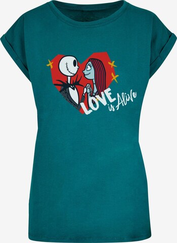 ABSOLUTE CULT Shirt 'The Nightmare Before Christmas - Love is Alive' in Blue: front