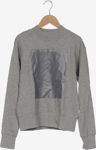 CONVERSE Sweatshirt & Zip-Up Hoodie in M in Grey: front