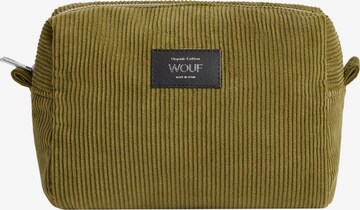 Wouf Cosmetic Bag 'Corduroy' in Green: front