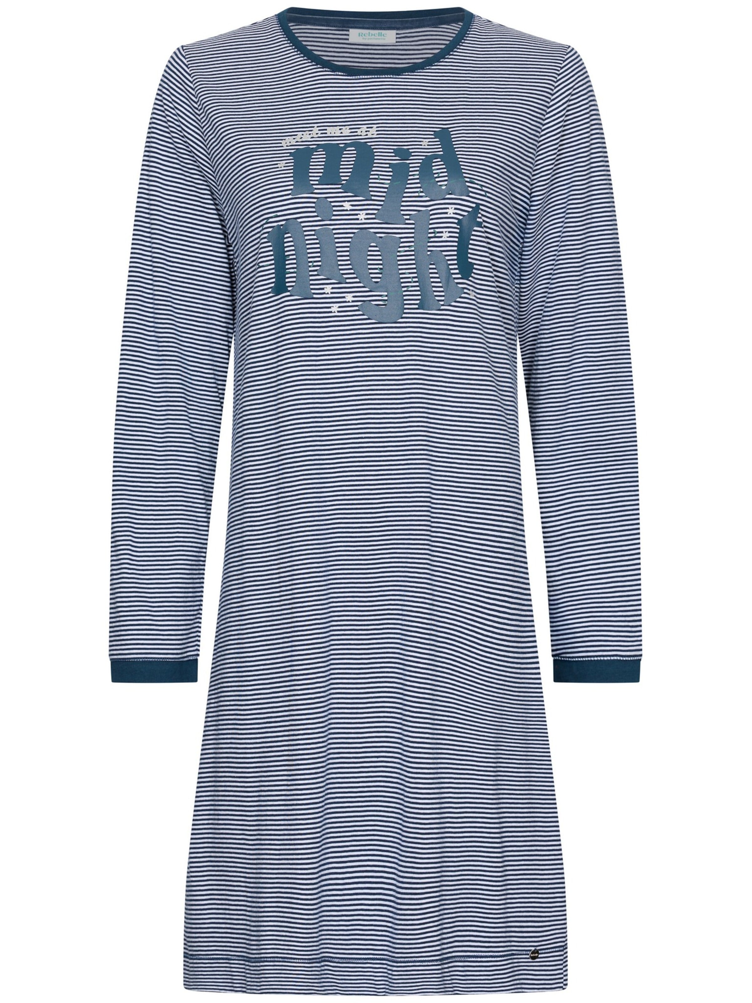 Chemise de nuit Rebelle en bleu : devant