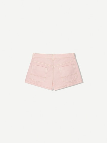 Bershka Skinny Farkut värissä vaaleanpunainen