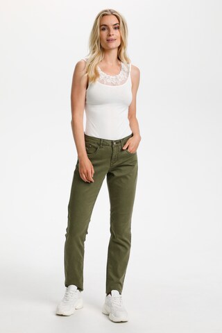 Cream Slimfit Jeans 'Lotte' in Groen
