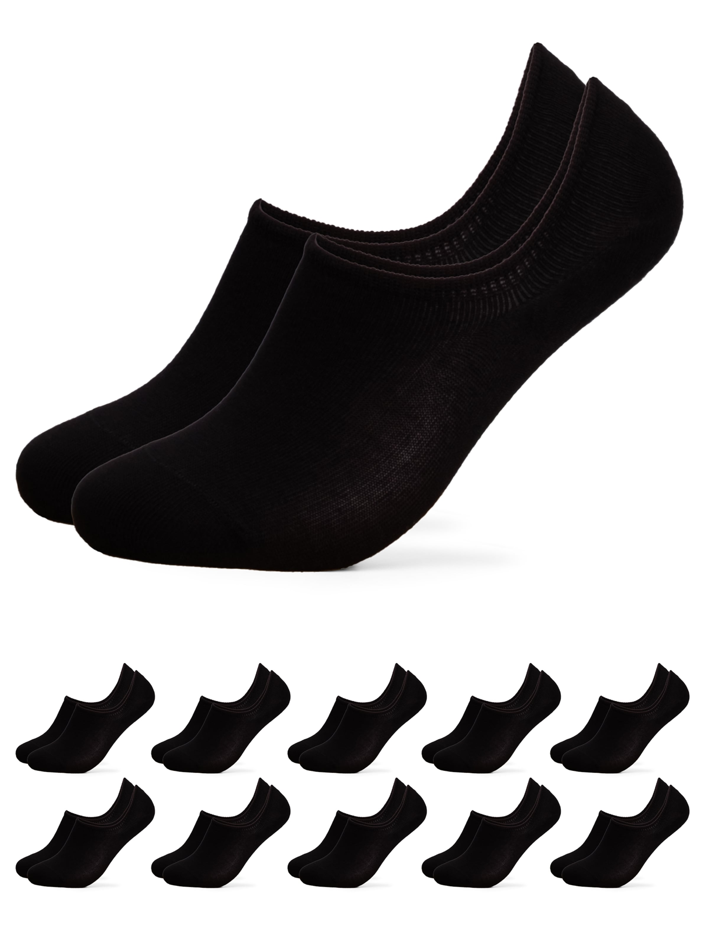 Calzino invisibile 'Solana' di Occulto in nero: frontale