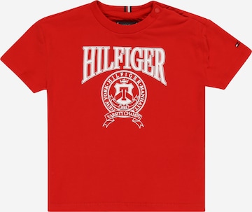 TOMMY HILFIGER Shirt 'Varsity' in Red: front