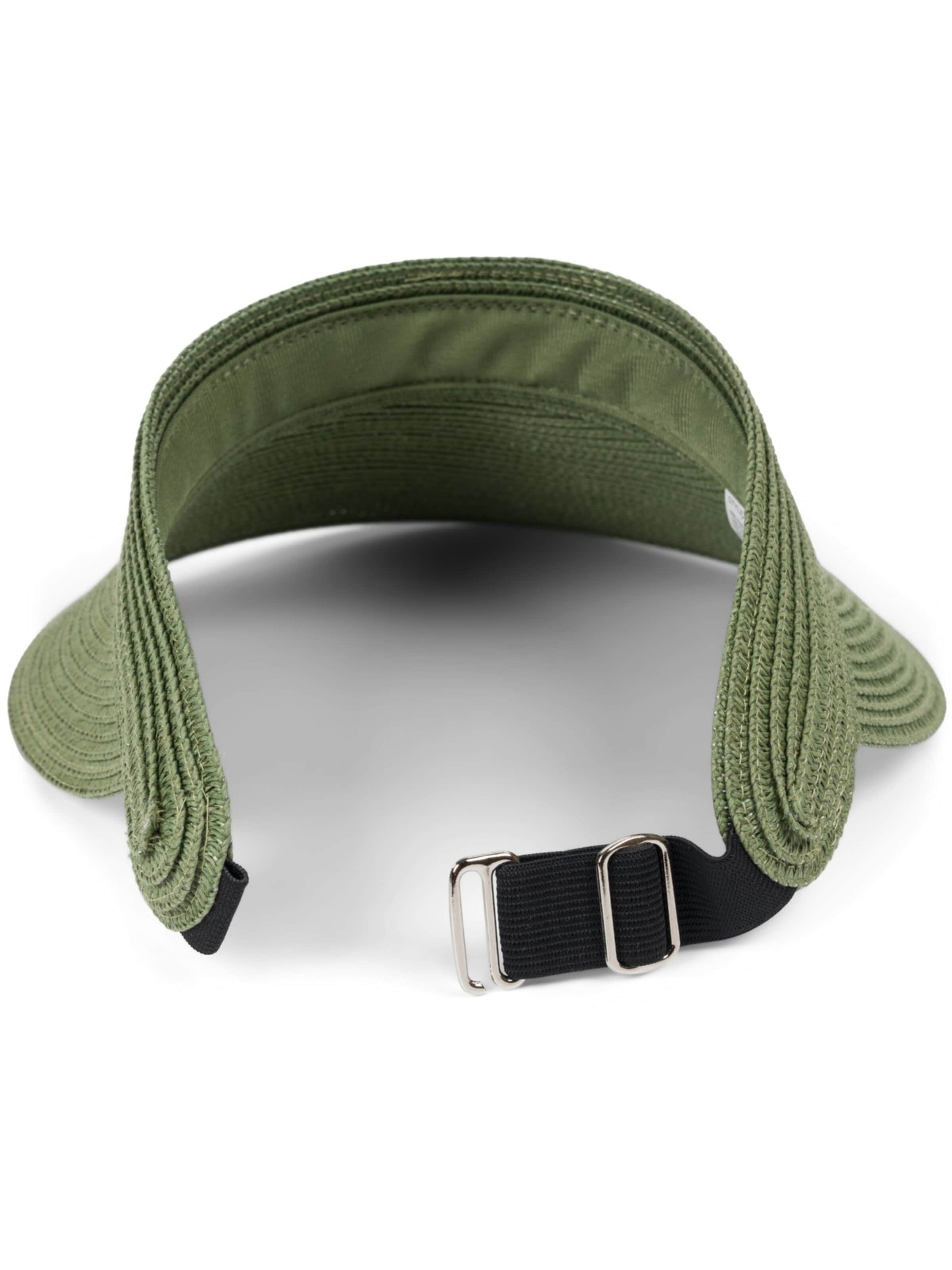 styleBREAKER Cap 'Papierstroh Visor Cap Einfarbig'‌ in Grün