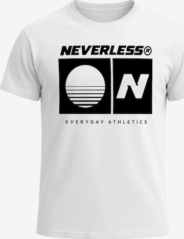 Neverless Shirt 'Sunset Sport Logo' in White: front