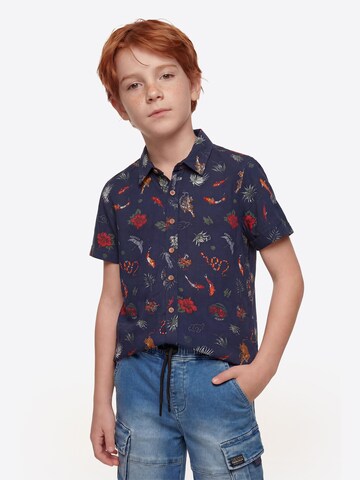 KOROSHI Comfort Fit Košeľa - Modrá: predná strana
