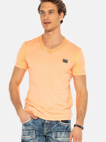 CIPO & BAXX Shirt 'CT569' in Oranje: voorkant